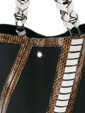 python embossed bucket bag