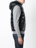 hooded zipped gilet