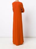 long v-neck dress