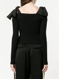 off-shoulder ribbed top