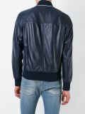 zipped leather jacket