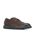 contrast texture derby shoes