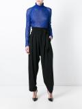 high-waisted trousers