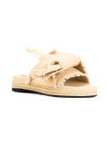 frayed trim sandals 