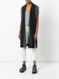 sheer sleeveless waistcoat