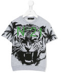 tiger print T-shirt 