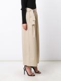 tied belt palazzo trousers