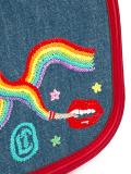 smoking lips embroidered 'Carson' shoulder bag