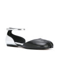 metallic-heel ballerinas
