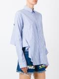 ruffle striped shirt