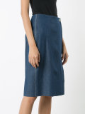 denim wrap skirt