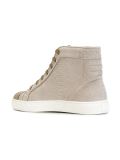 snakeskin effect hi-top sneakers