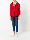 short double-breasted coat