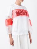 sheer panel logo T-shirt 
