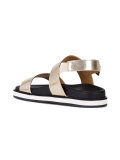 metallic flat sandals