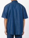 oversized chambray short sleeve shirt