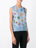jewel print knitted top 