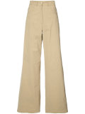 loose fit flared trousers