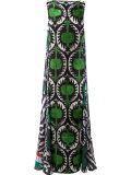 multi-pattern column gown