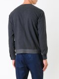 pinstriped bomber jacket