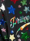 sequin star embroidered sweatshirt