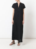 notched neckline dress