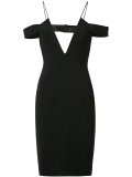 off-shoulders straps fitted dress