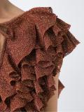 ruffled knit dress