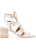 eyelet embellished sandals