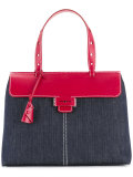 colour block tote bag