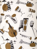 jazz club print swimming trunks