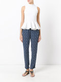 printed straight trousers