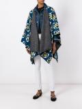 floral print poncho