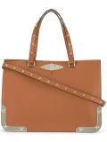 metallic detail tote