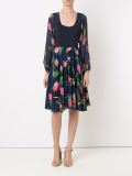 midi floral pleated skirt