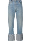 upturned hem jeans 