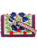 leaves embroidered crossbody bag