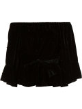 velvet off-the-shoulder top 