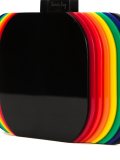 rainbow layered clutch bag