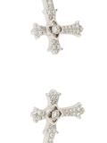 diamond twin cross bracelet