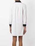 pleated front longsleeved dress