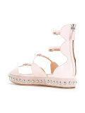 studded strappy ballerina shoes