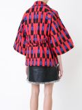 lipstick print oversized jacket