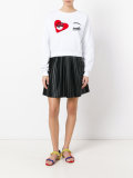 wink patches cropped sweatshirt
