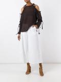 wide leg cropped trousers