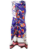 printed ruffled hem dress