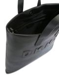 embossed logo tote