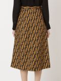 printed midi flared skirt