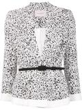 dots print peplum jacket