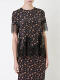 lace panel blouse